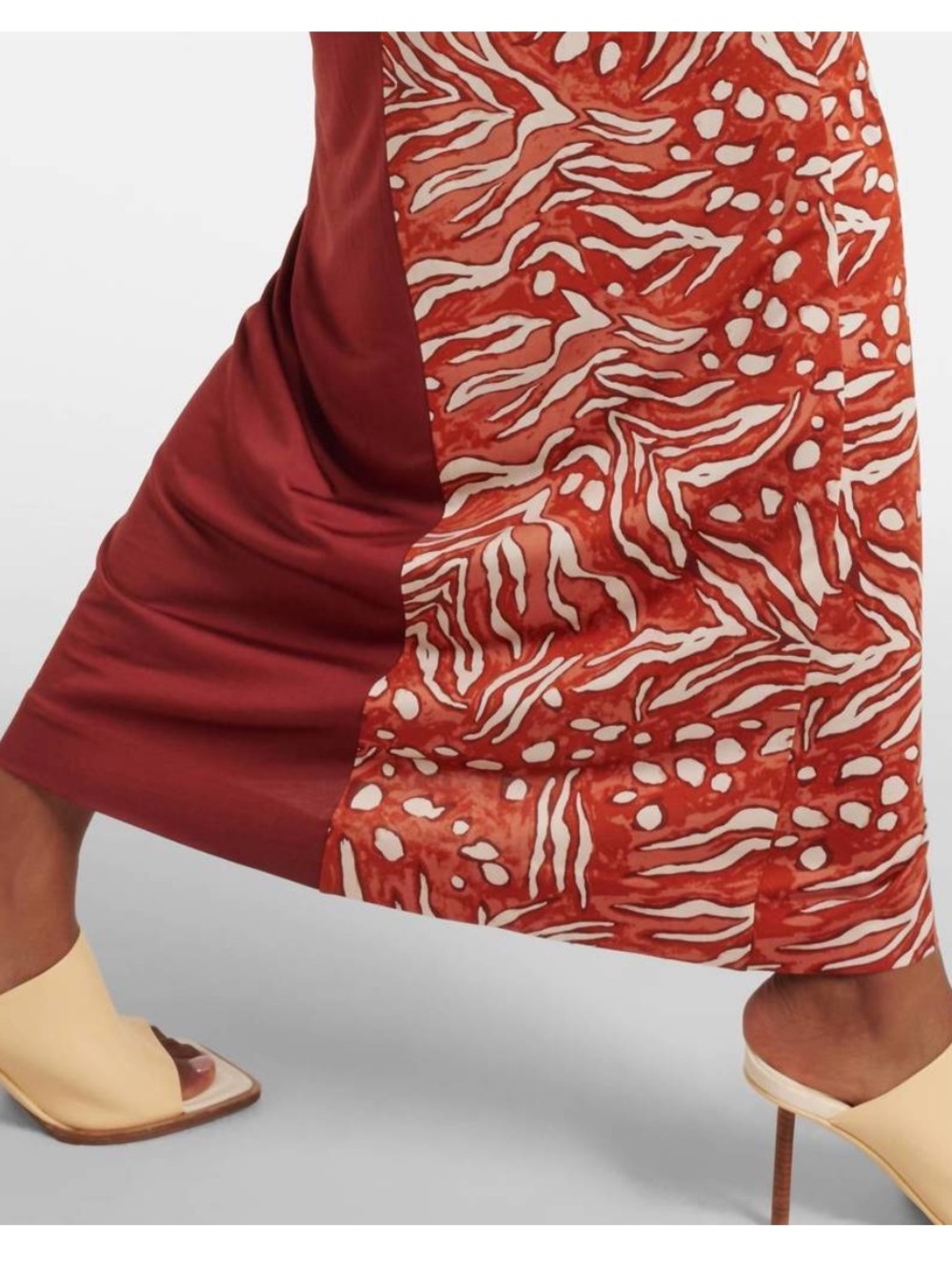DVF DIANE VON FURSTENBERG chase dress in caramel/chestnut wrap maxi halter 2 - Picture 6 of 15
